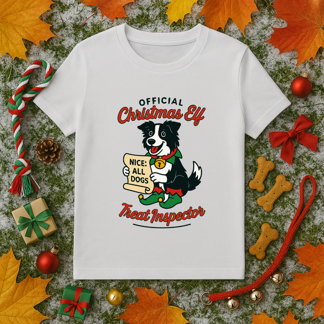 Official Christmas Elf Dog Treat Inspector