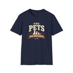 Pet Lover T‑Shirt — "The Pets Run This House" Retro Graphic