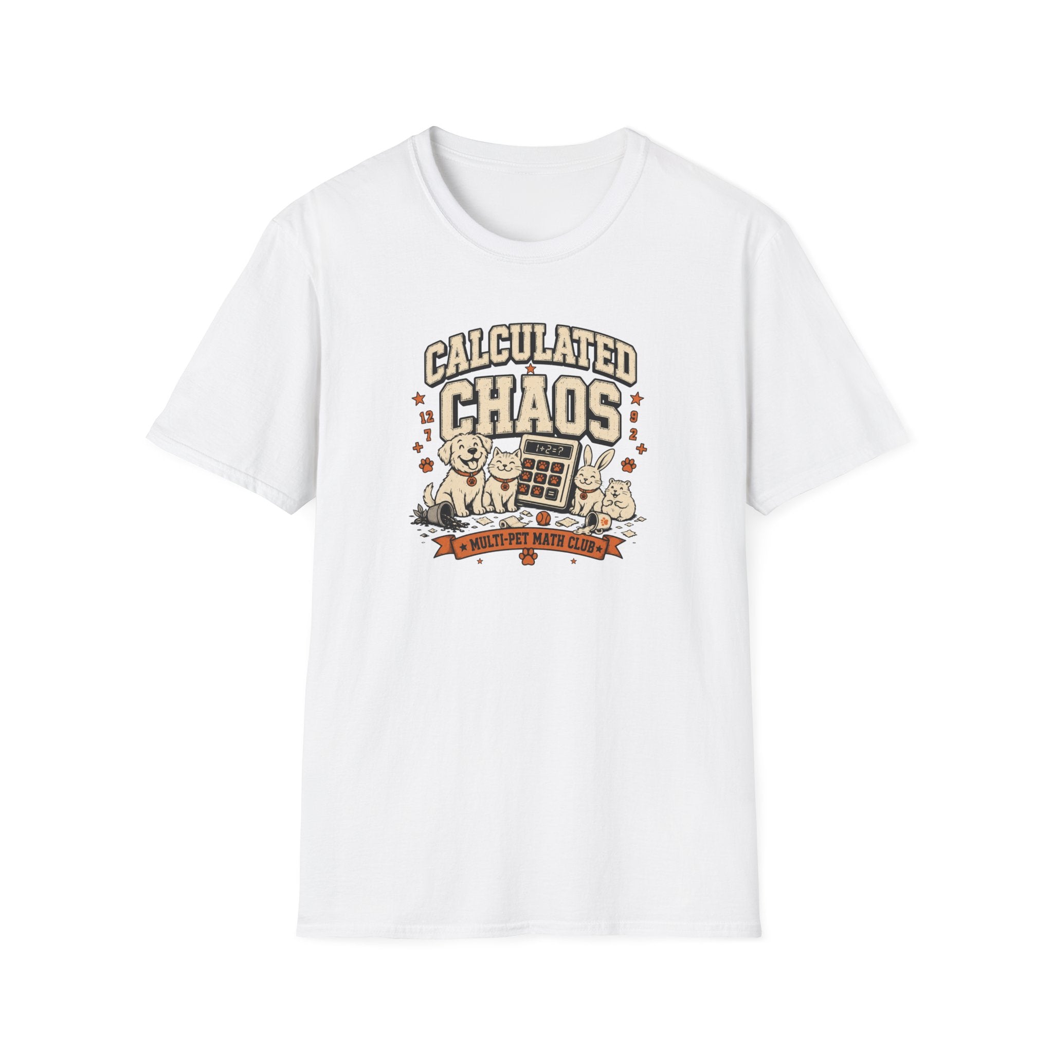Calculated Chaos — Cute Pets & Math Pun Graphic Tee