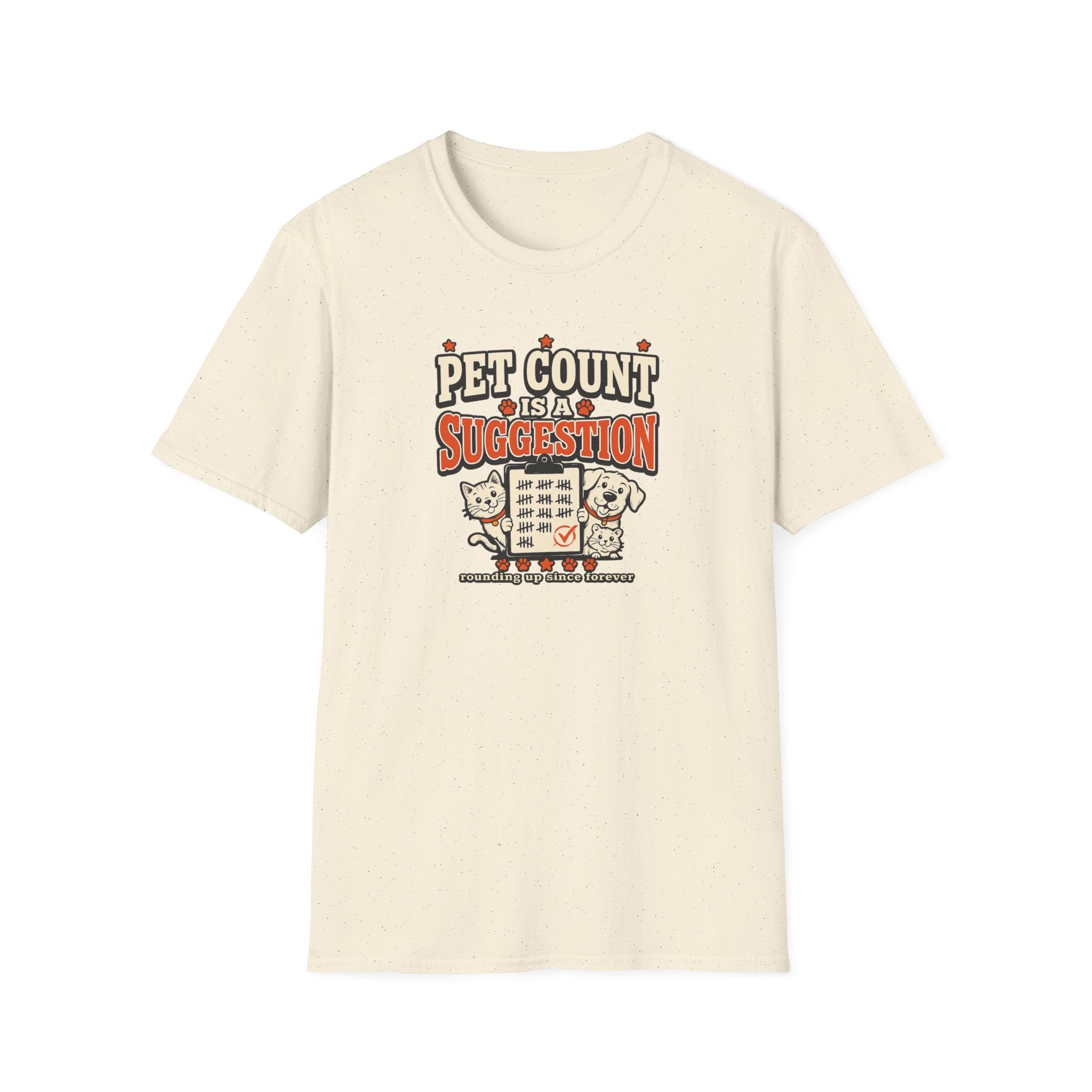 "Pet Count Is A Suggestion" Cute Cat & Dog Graphic Tee