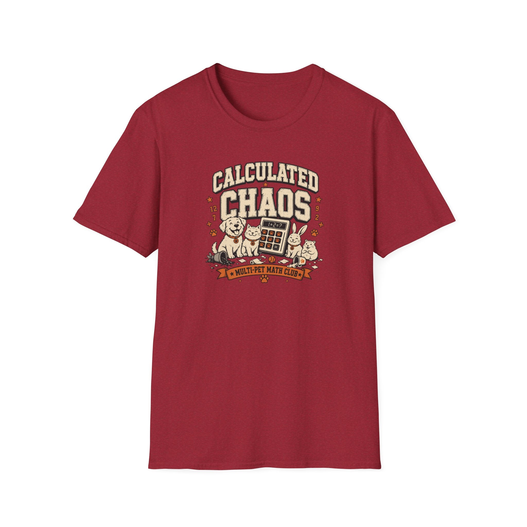 Calculated Chaos — Cute Pets & Math Pun Graphic Tee
