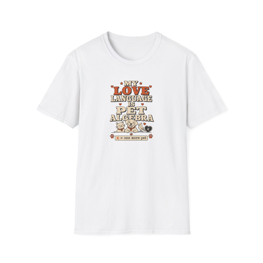"My Love Language is Pet Algebra" Cute Retro Pet Lover Tee