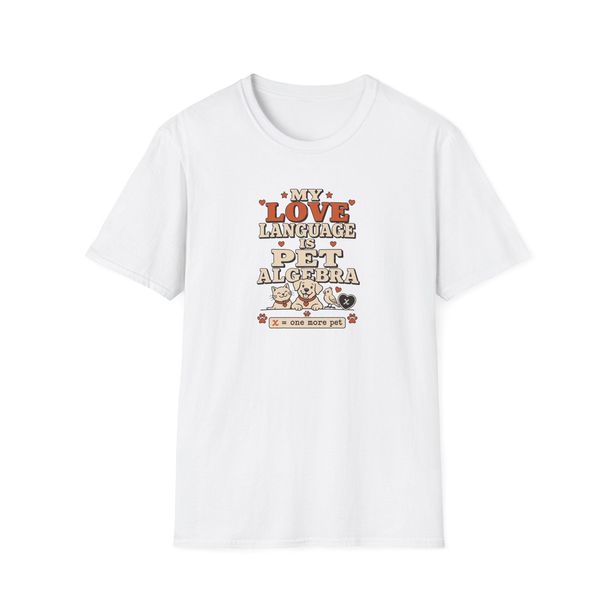 "My Love Language is Pet Algebra" Cute Retro Pet Lover Tee