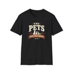 Pet Lover T‑Shirt — "The Pets Run This House" Retro Graphic