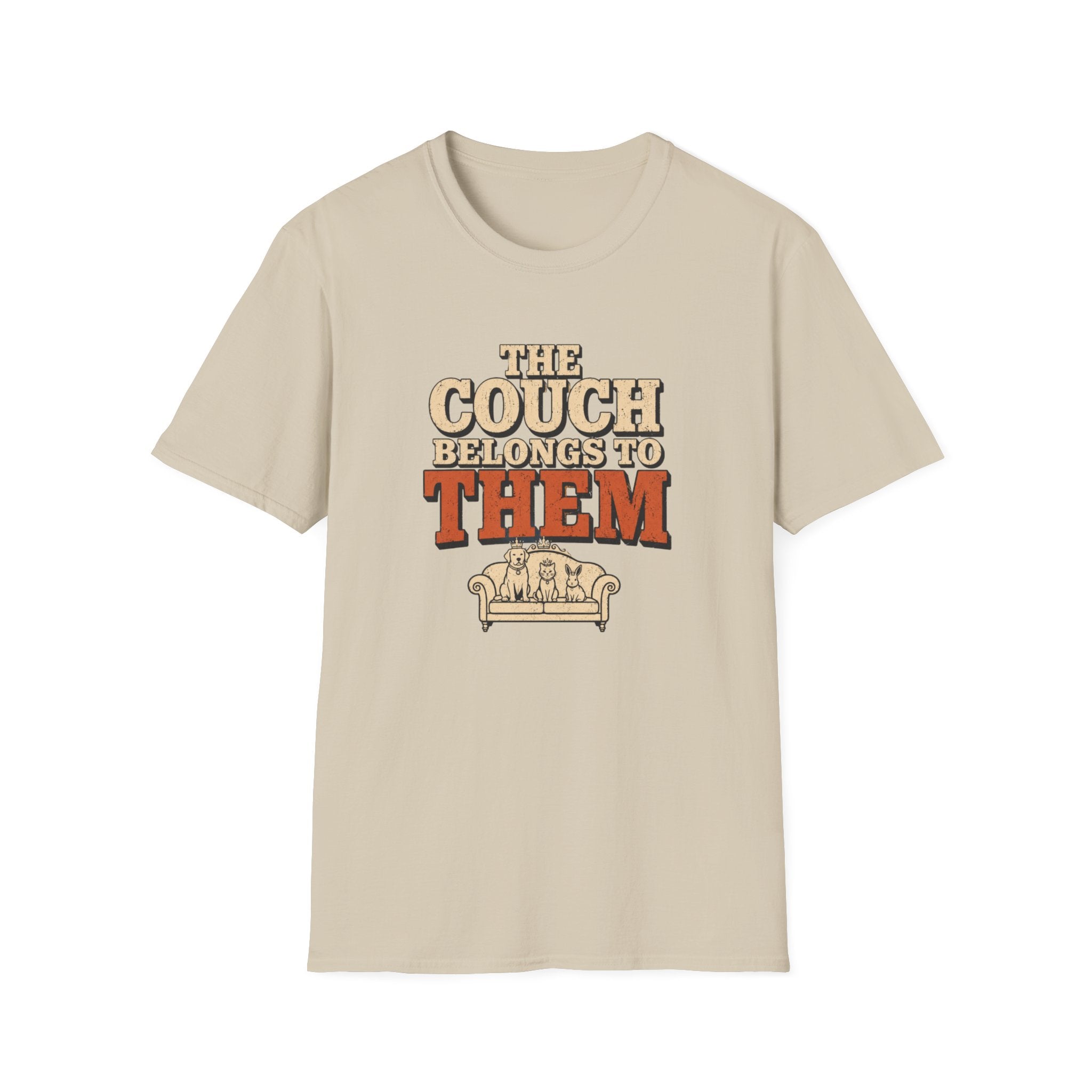 "The Couch Belongs to Them" Retro Graphic Tee