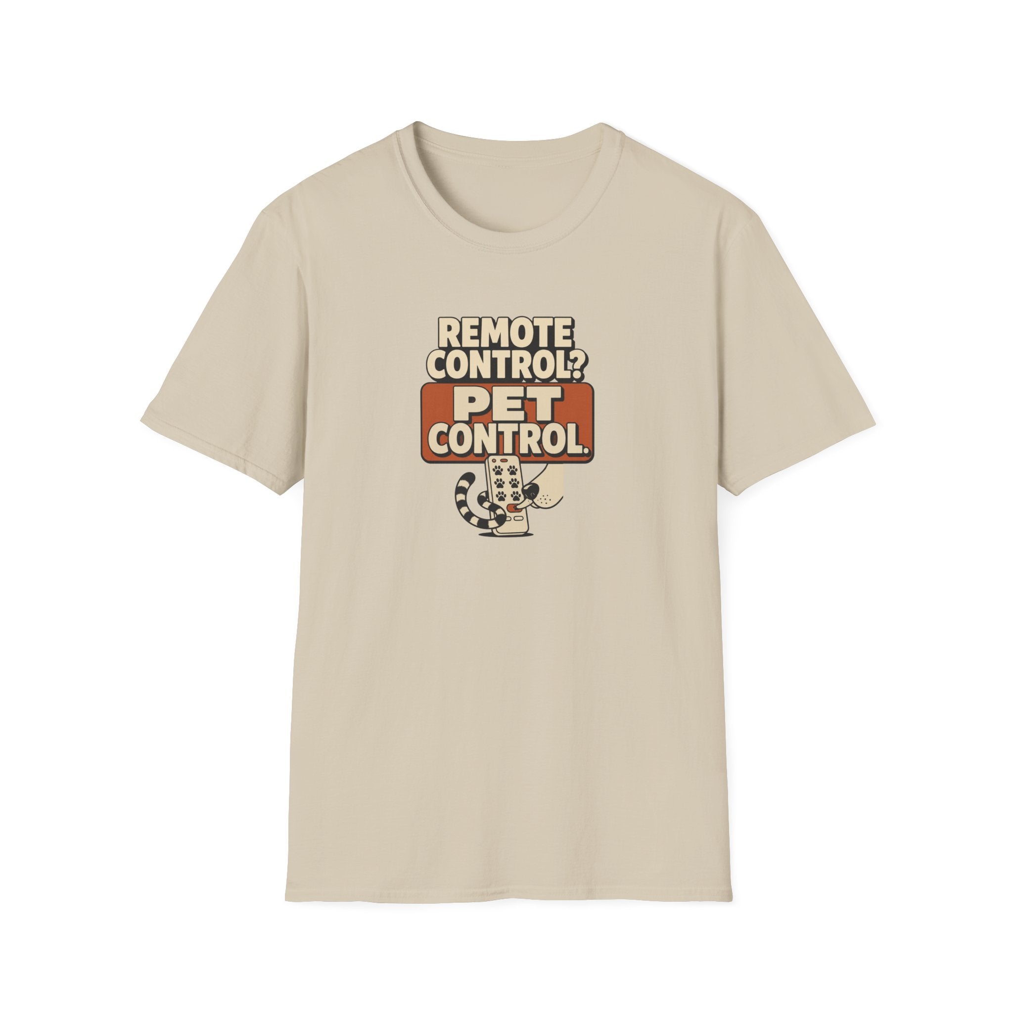 Pet Control T‑Shirt — "Remote Control? Pet Control." Retro Graphic Tee for Pet Lovers