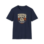 "Personal Space 0 but the love is Infinite" Cute Retro Cat & Dog Graphic Tee