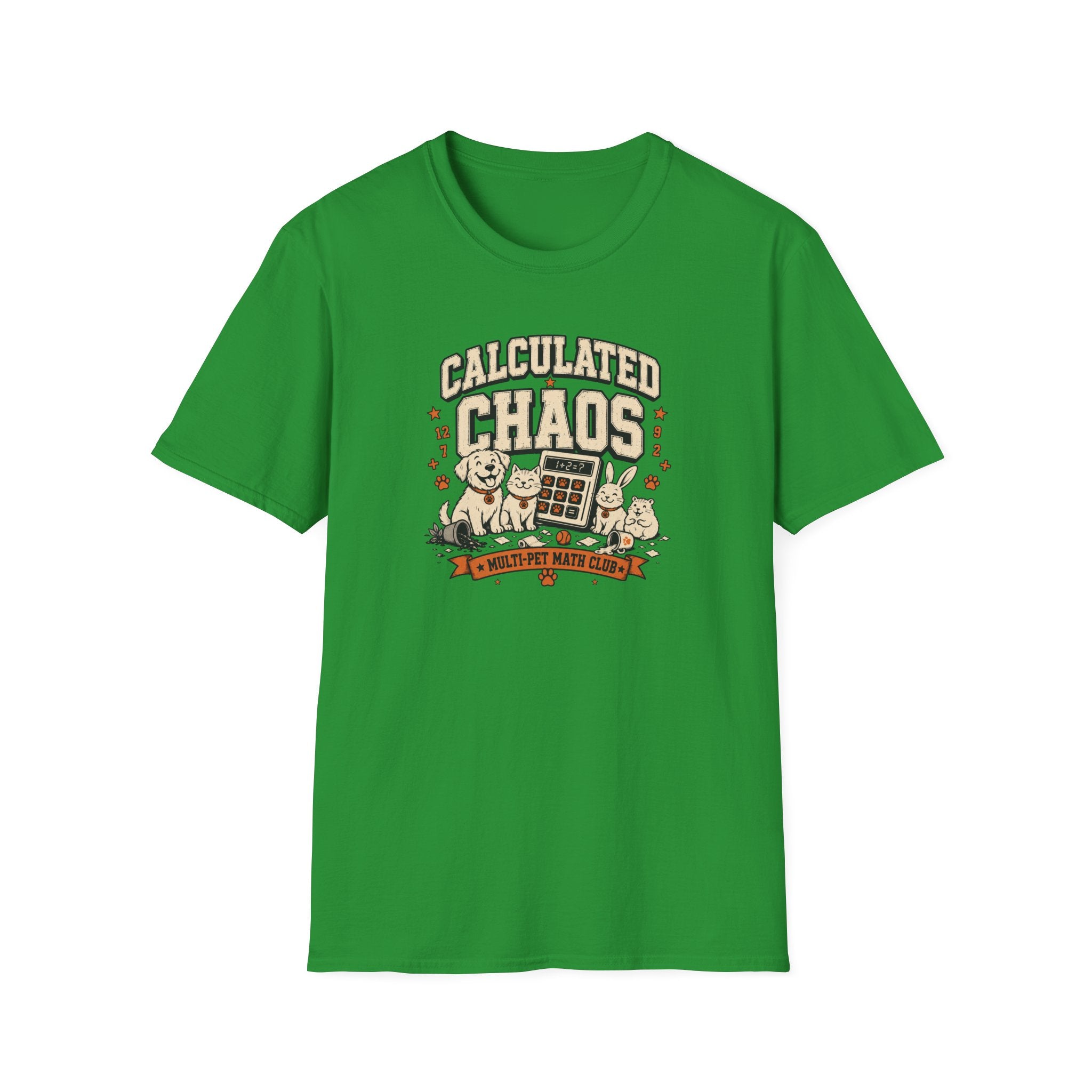 Calculated Chaos — Cute Pets & Math Pun Graphic Tee