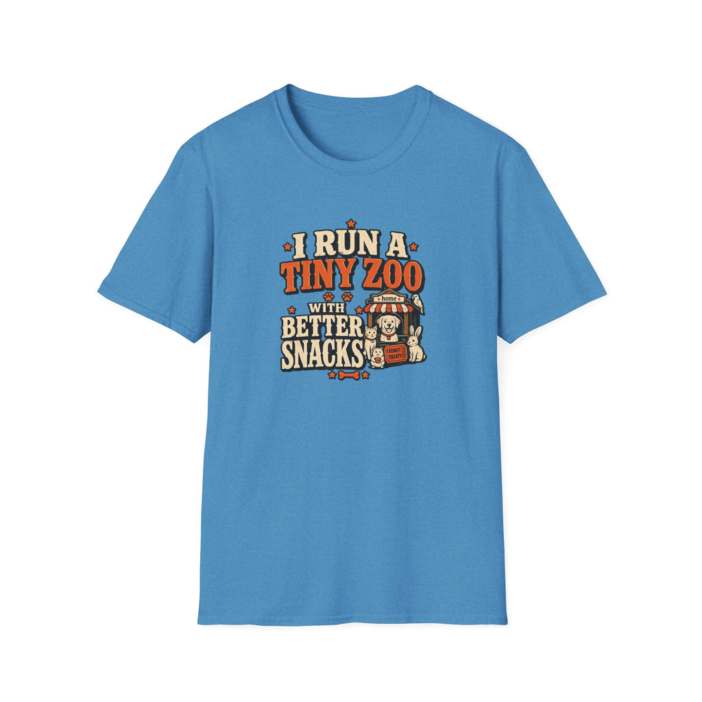 “I Run a Tiny Zoo With Better Snacks” Cute Animal Graphic Tee
