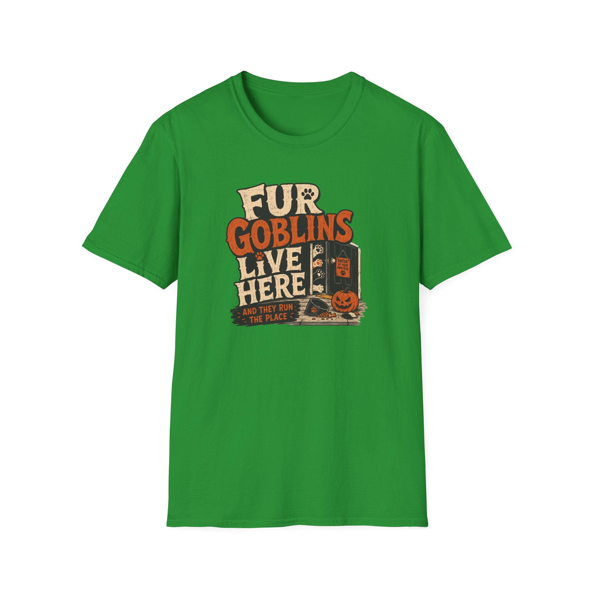 “Fur Goblins Live Here” Multi-Pet Halloween Tee