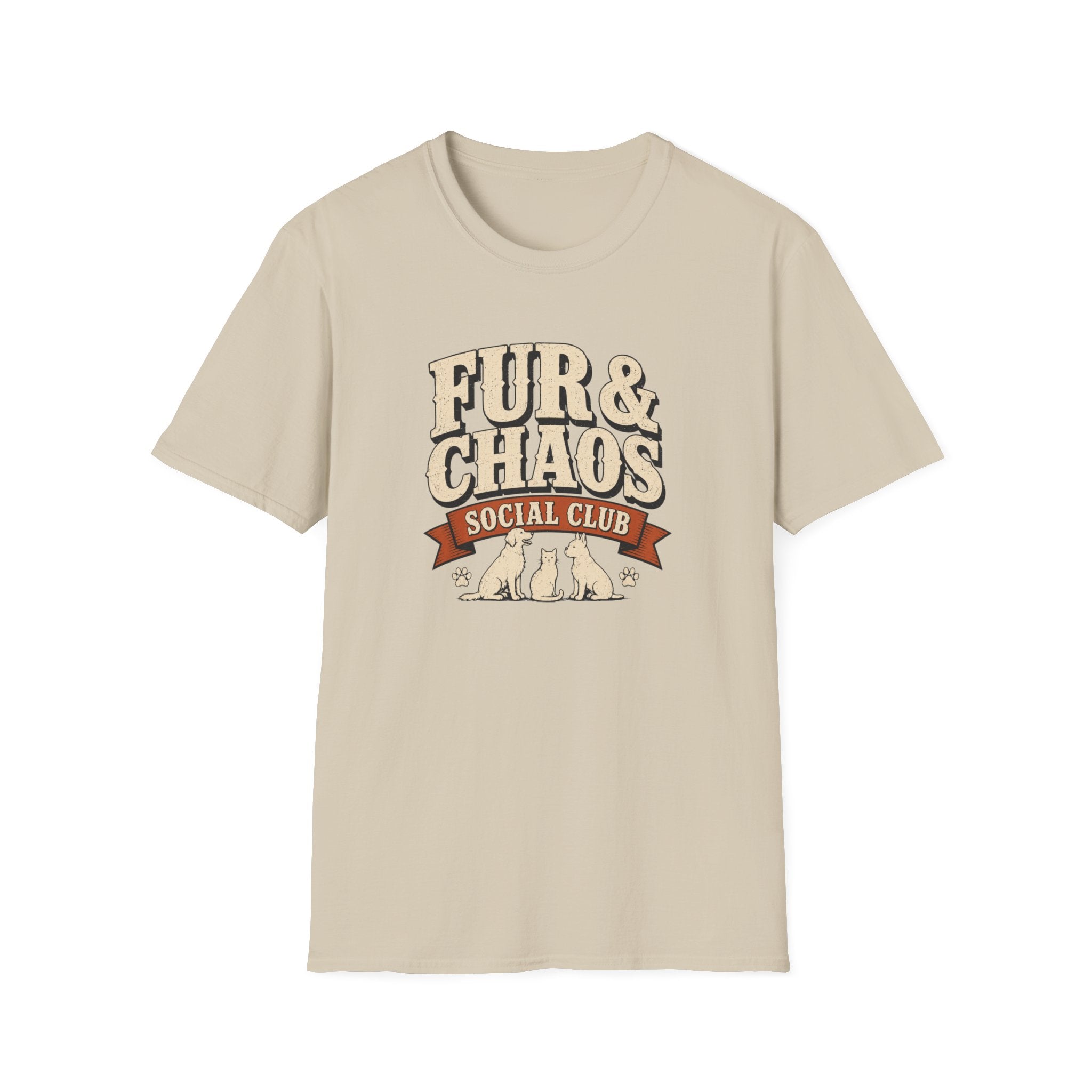 Fur & Chaos Social Club T-Shirt — Funny Pet Lover Tee