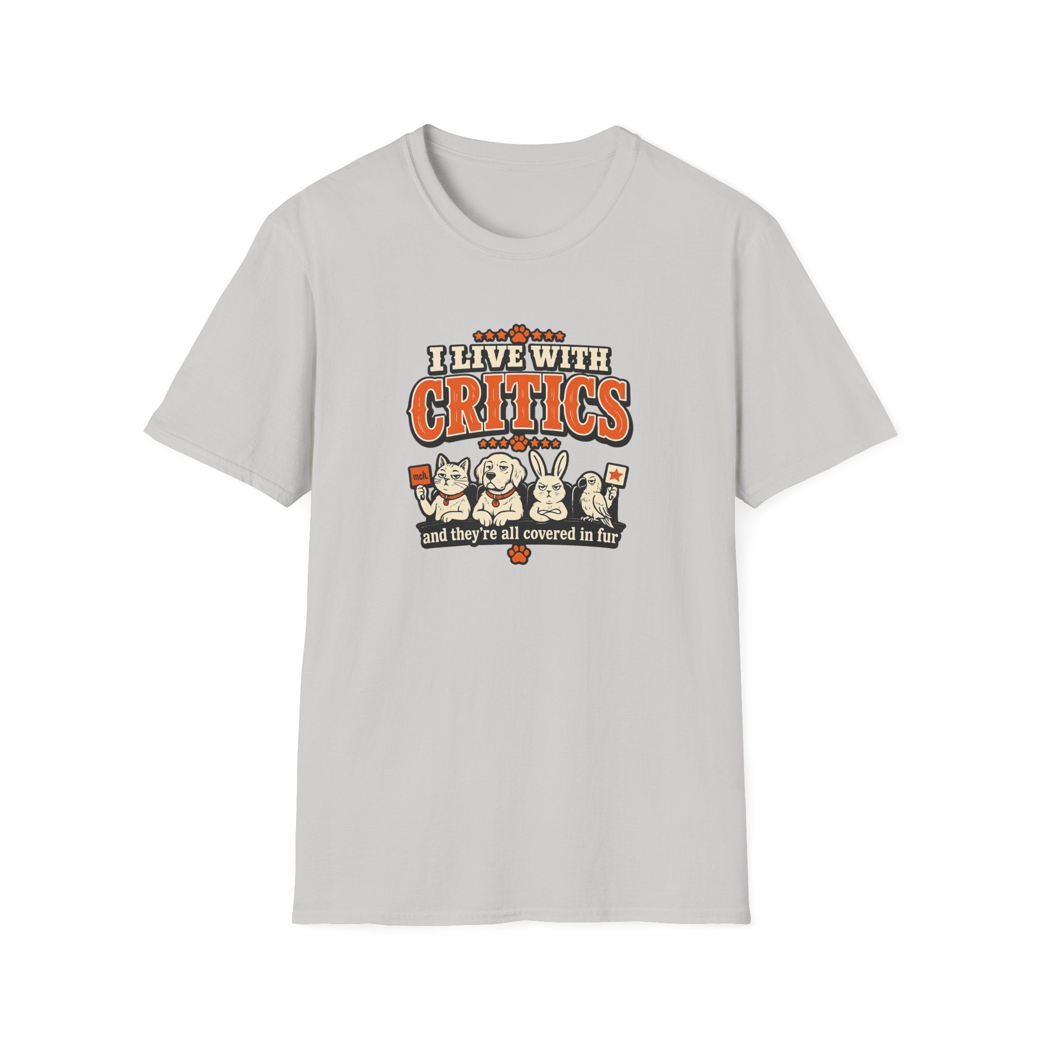 I Live With Critics Cute Pet Parents Tee
