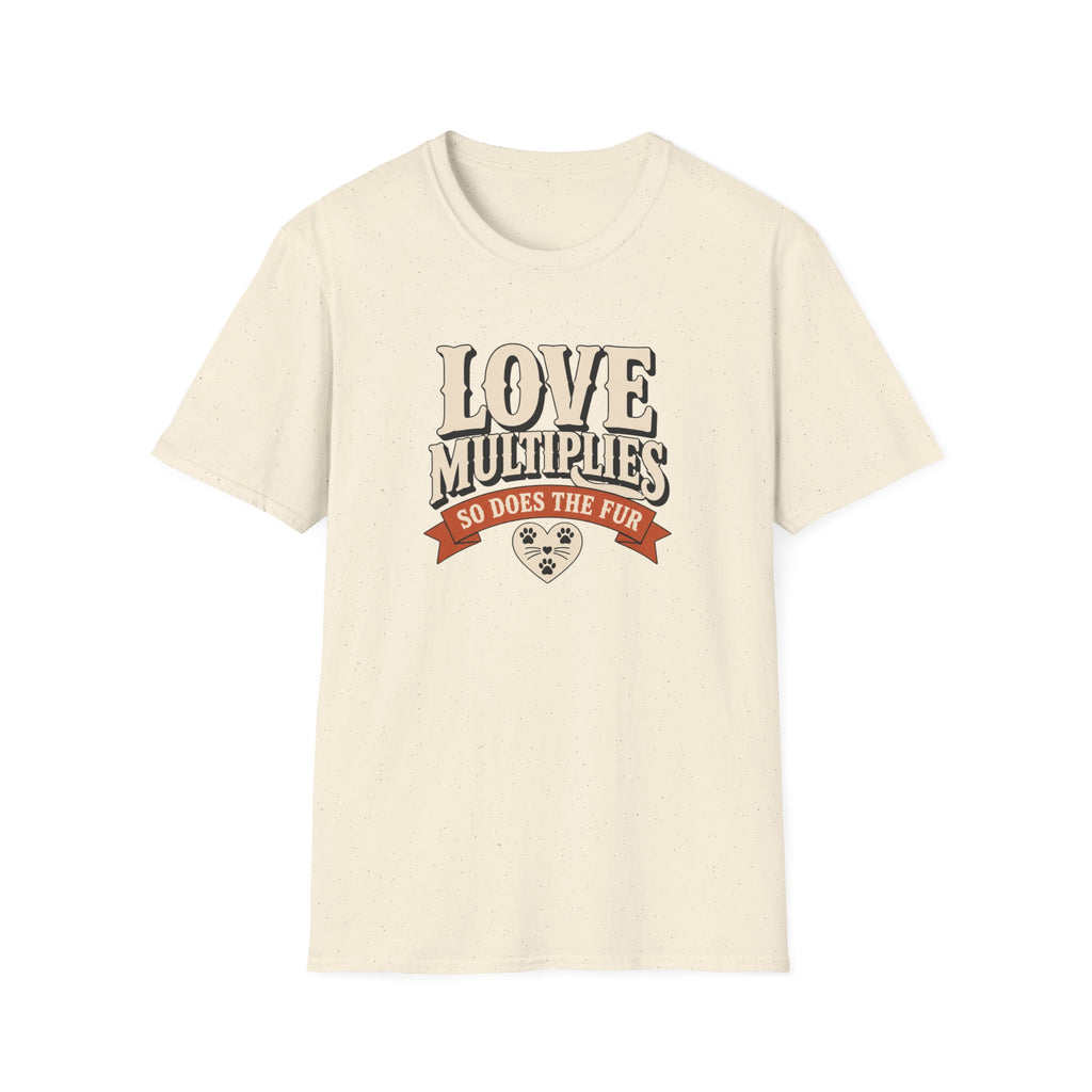 Love Multiplies — Pet Mom/Dad Tee (“So Does The Fur”)