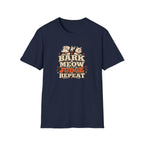 Bark Meow Judge Repeat – Funny Dog & Cat Pet Lover Tee