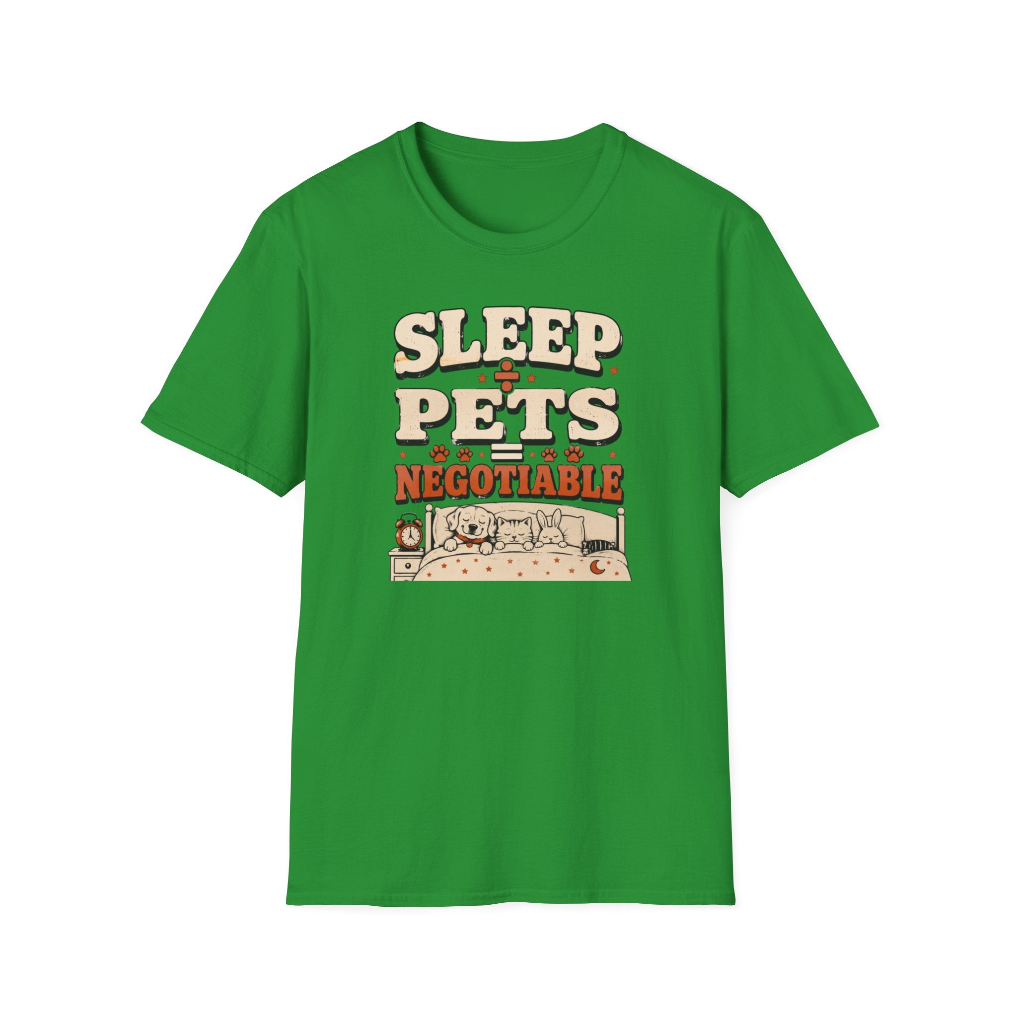 “Sleep Divided By Pets Equals Negotiable” Vintage Retro Pet Lover Tee