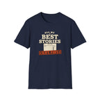 "All My Best Stories Have Paws" Vintage Library Card Pet Tee