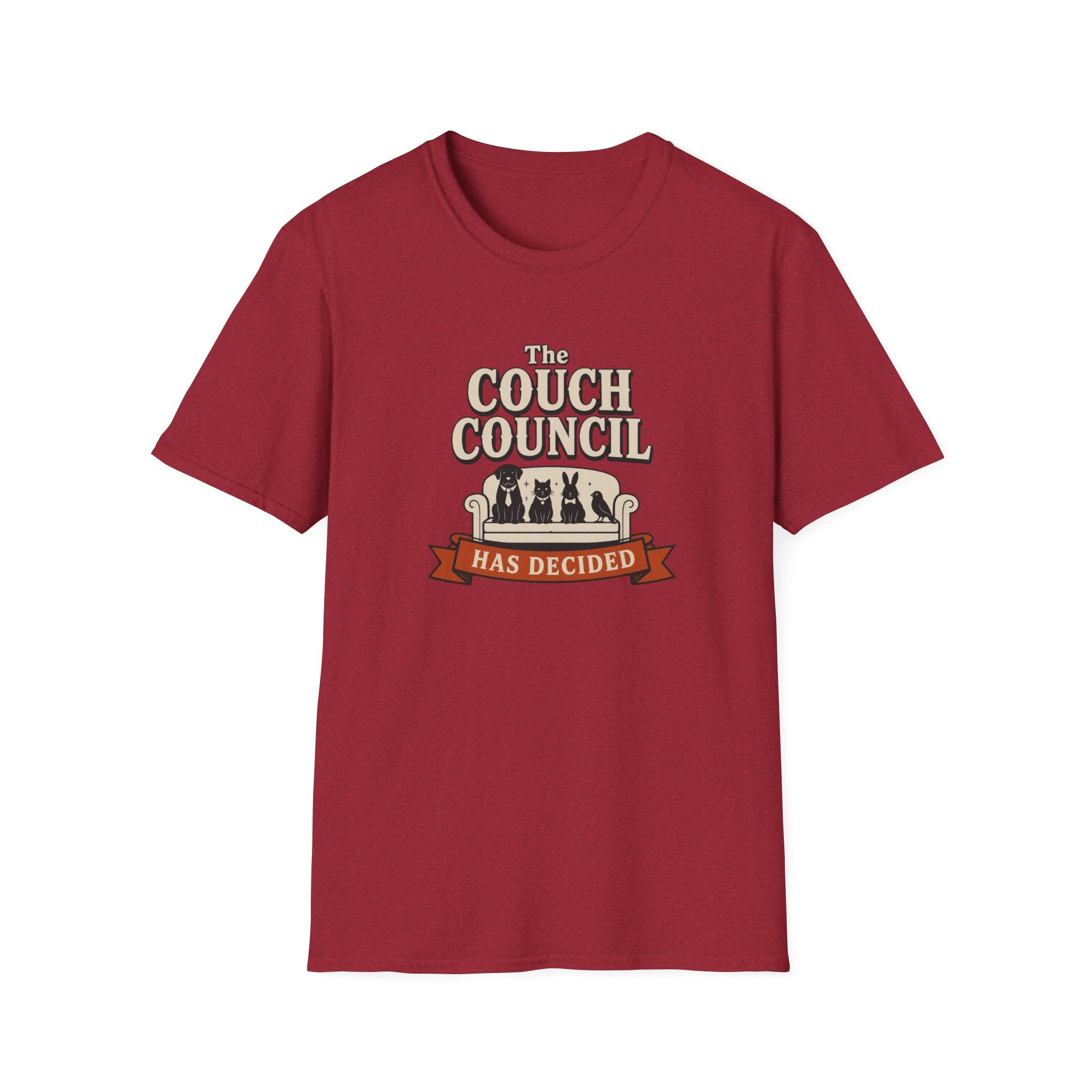 'The Couch Council Has Decided' Funny Pet Lounge Tee