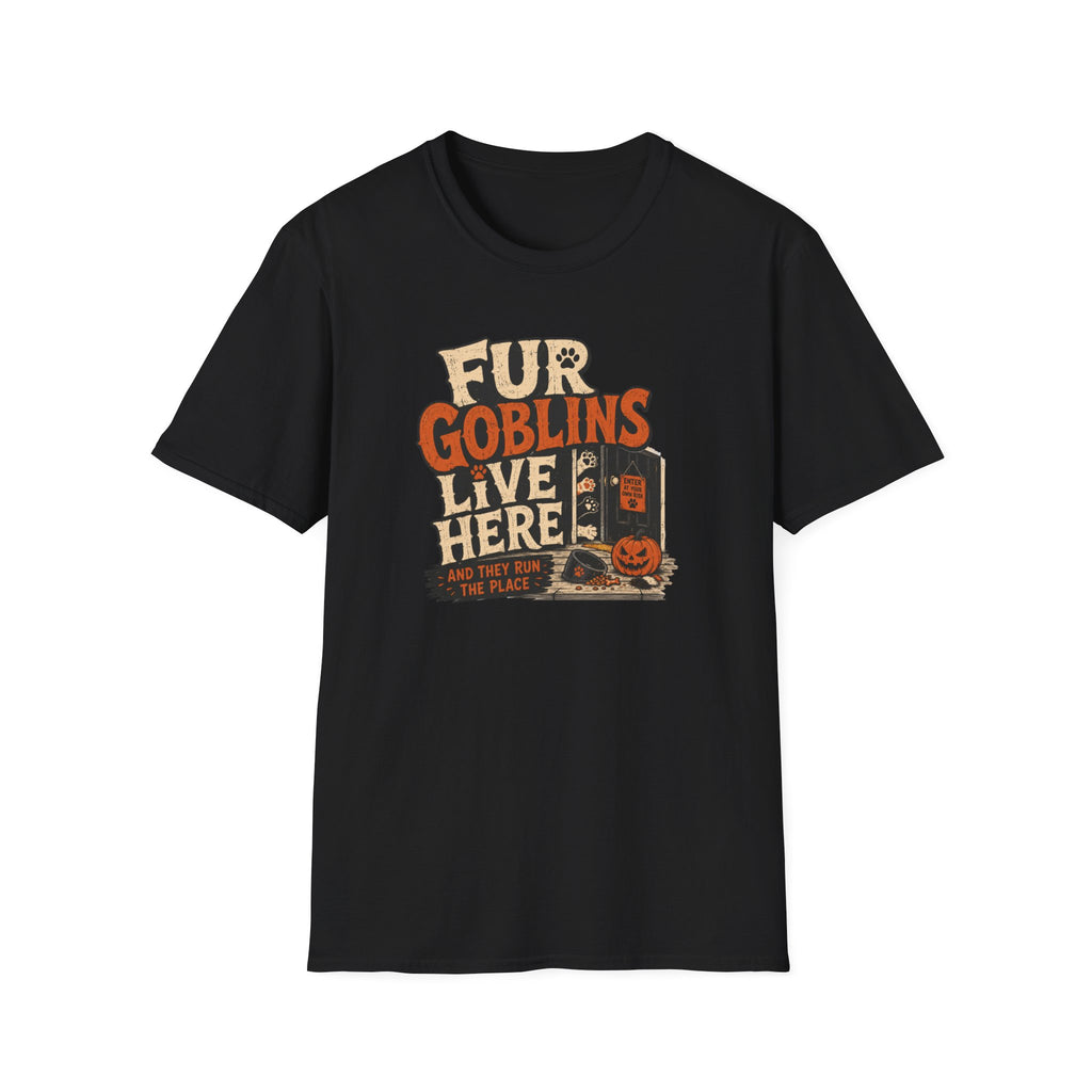 “Fur Goblins Live Here” Multi-Pet Halloween Tee