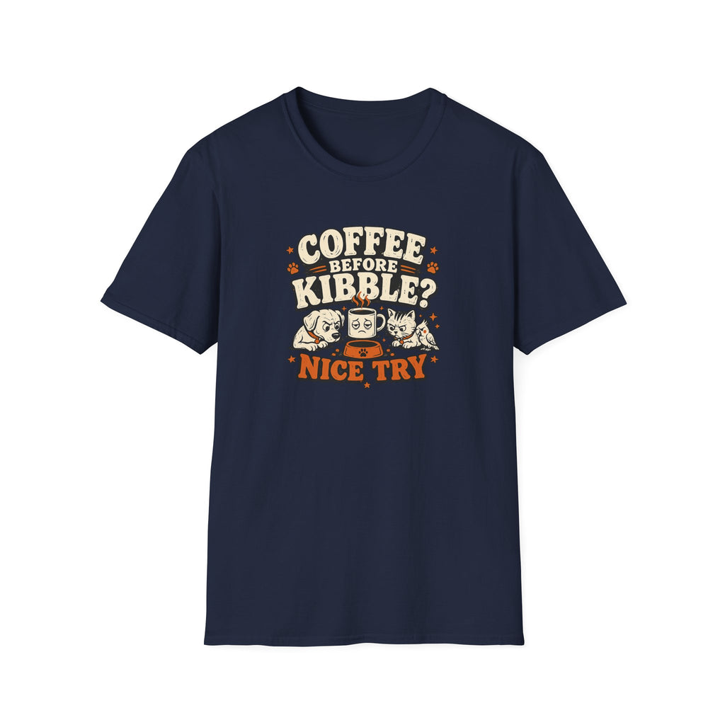 Coffee Before Kibble? Cute Pet Mom Graphic Tee