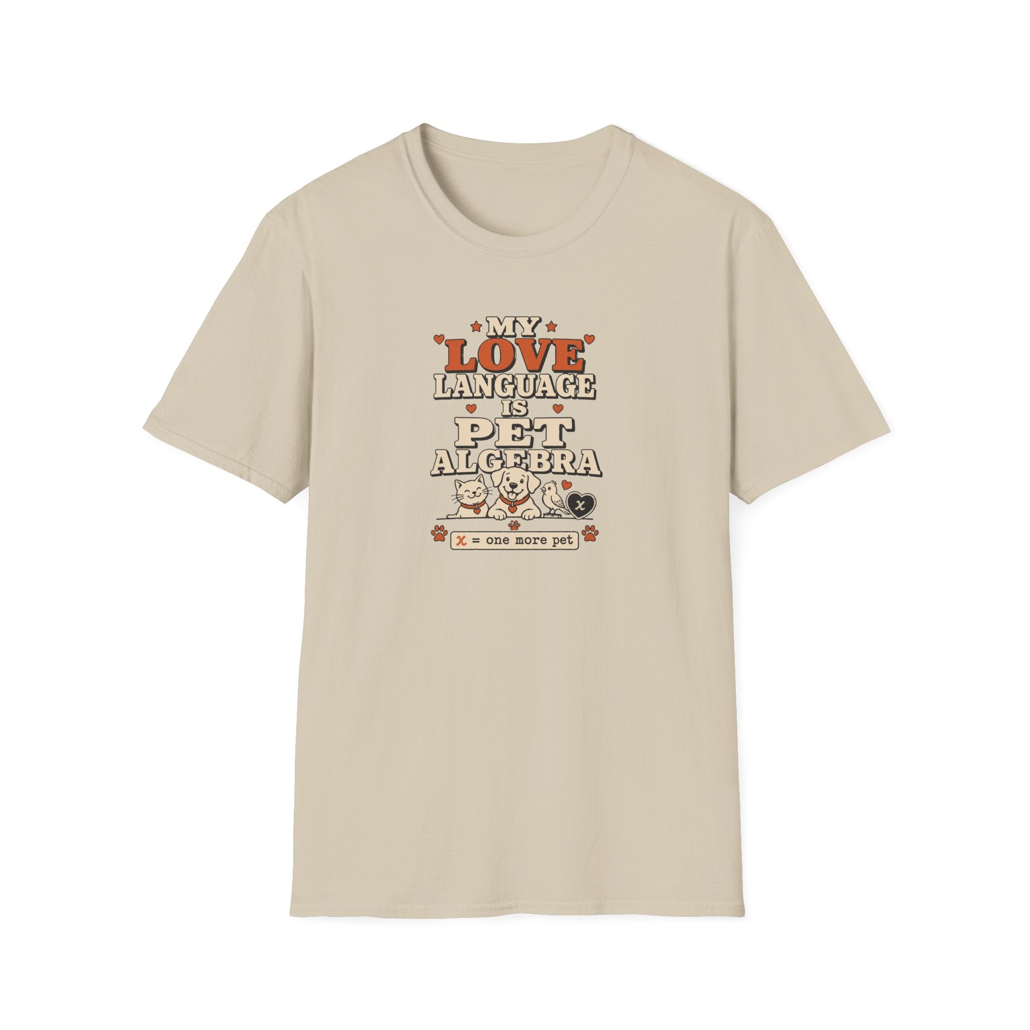 "My Love Language is Pet Algebra" Cute Retro Pet Lover Tee