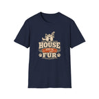 Pet Lover T‑Shirt — "The House Runs on Fur" Cozy Rescue & Dog Mom Tee