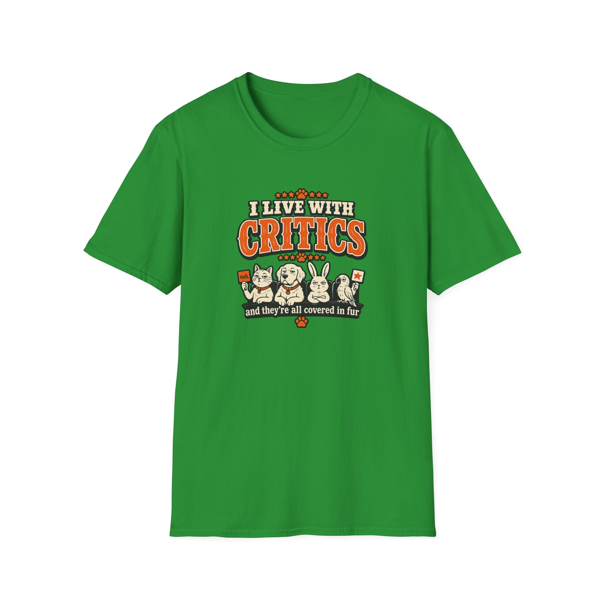 I Live With Critics Cute Pet Parents Tee