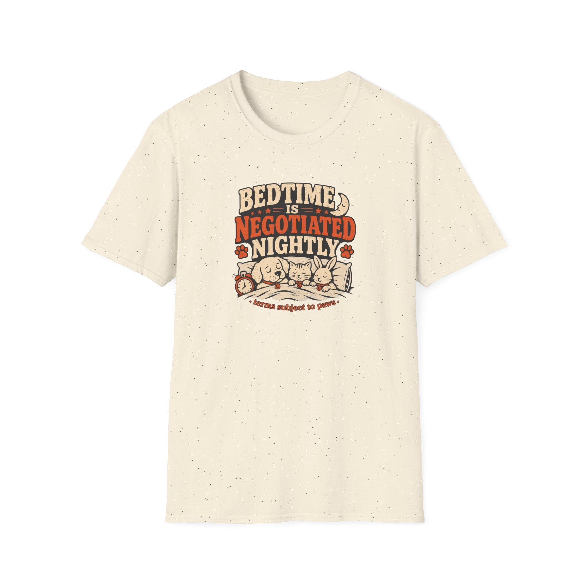 Bedtime Is Negotiated Nightly — Cute Sleepy Pets Graphic Tee