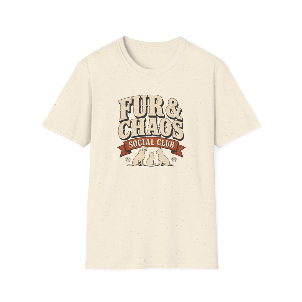 Fur & Chaos Social Club T-Shirt — Funny Pet Lover Tee