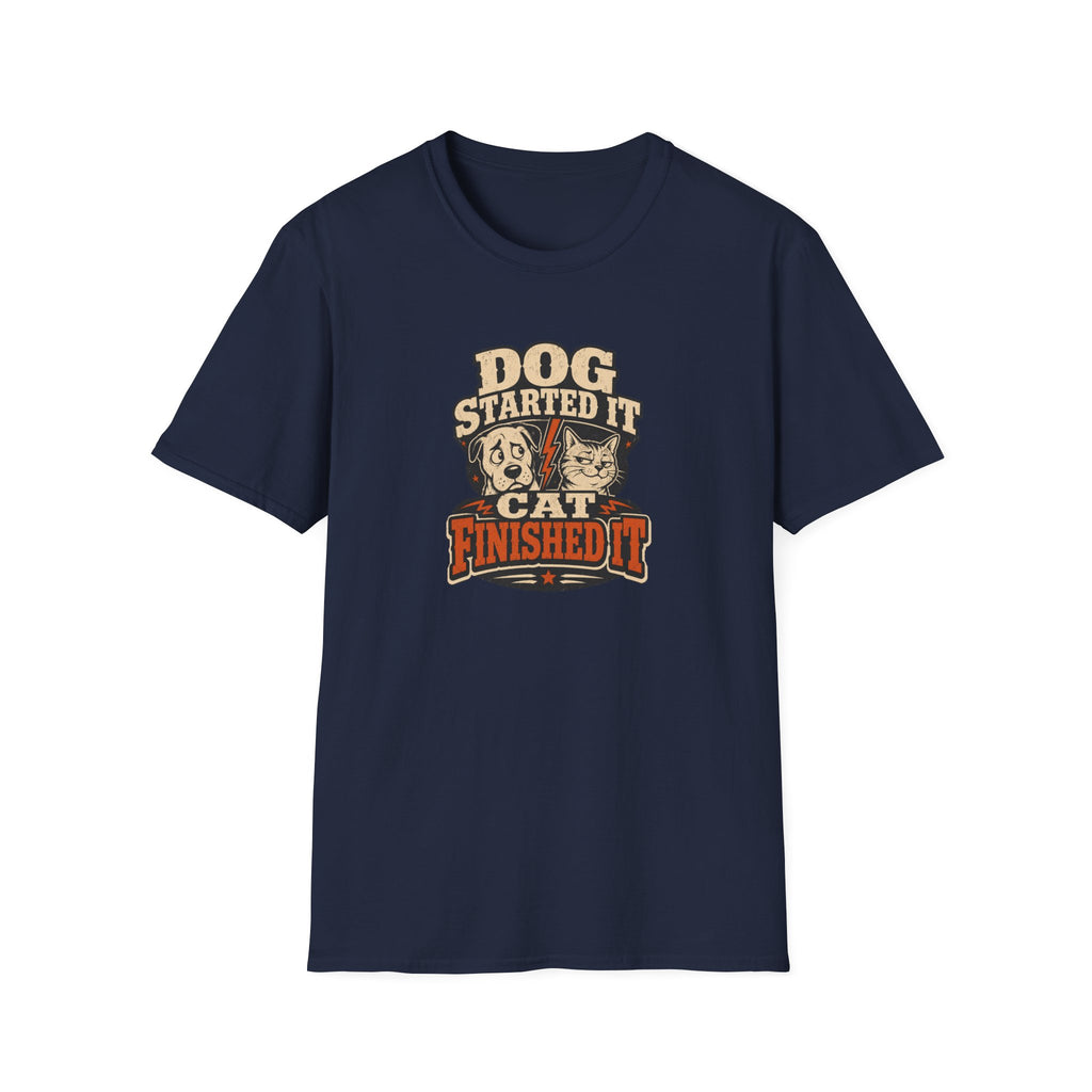 Dog Started It Cat Finished It T-Shirt