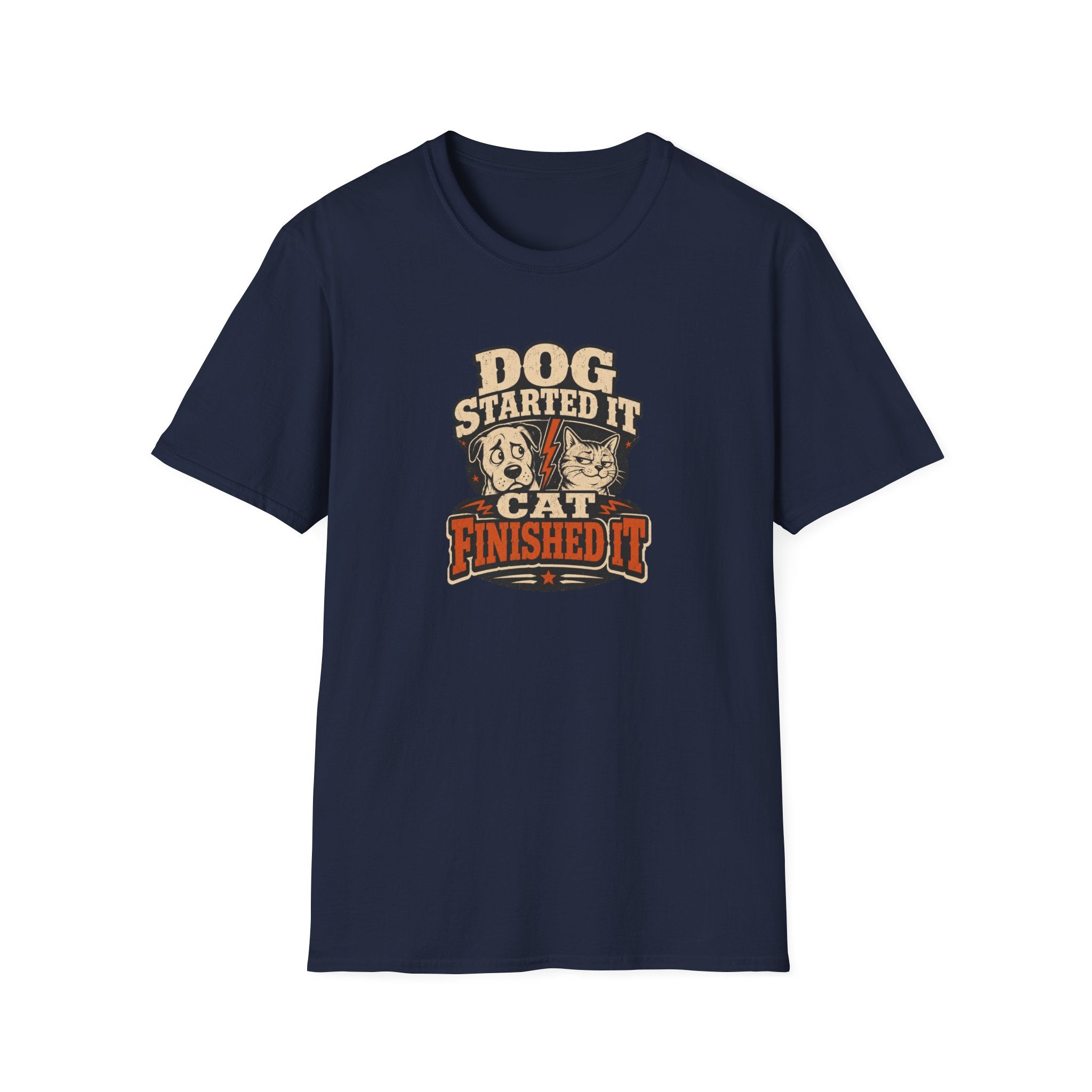 Dog Started It Cat Finished It T-Shirt