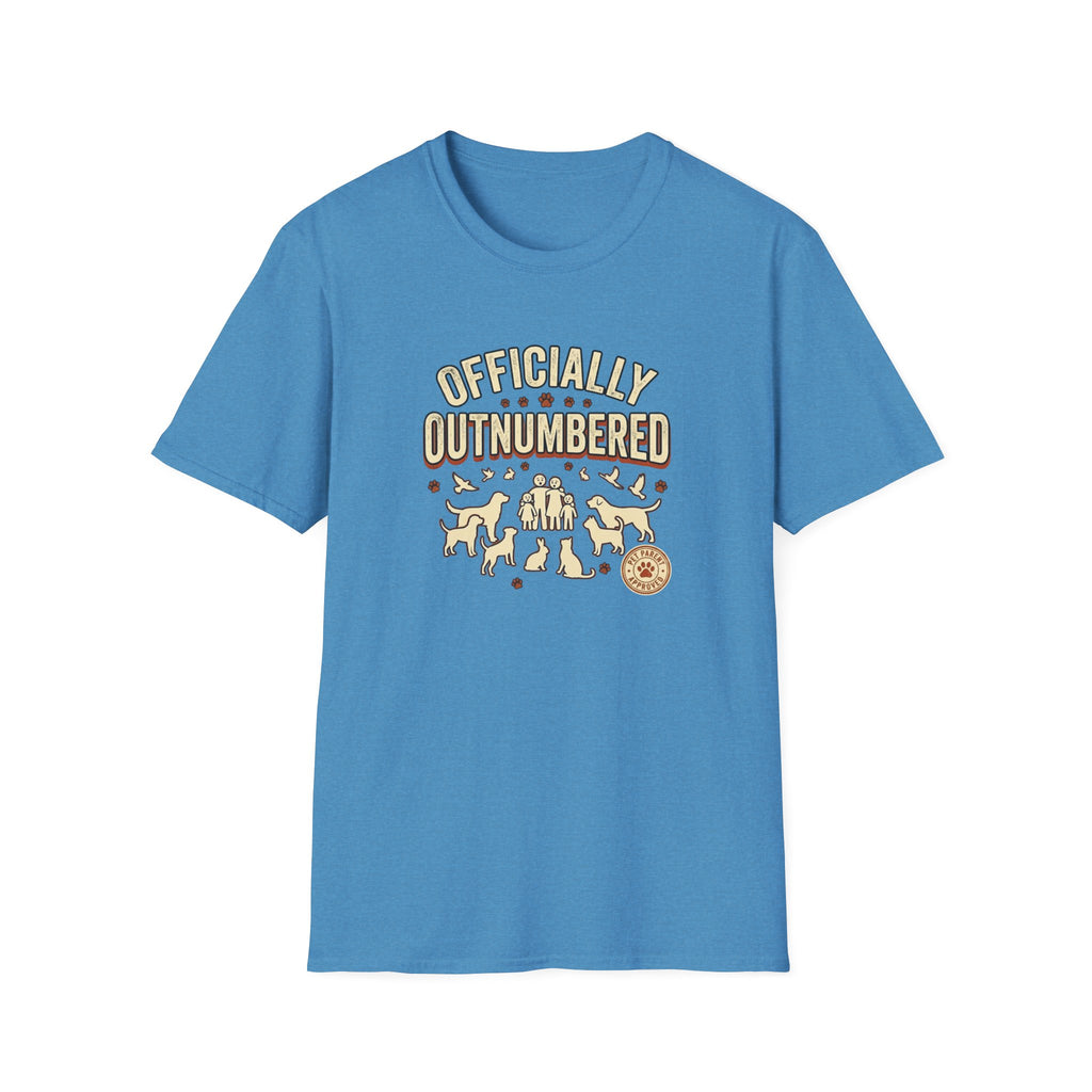 Officially Outnumbered T-Shirt — Funny Family & Pet Graphic Tee