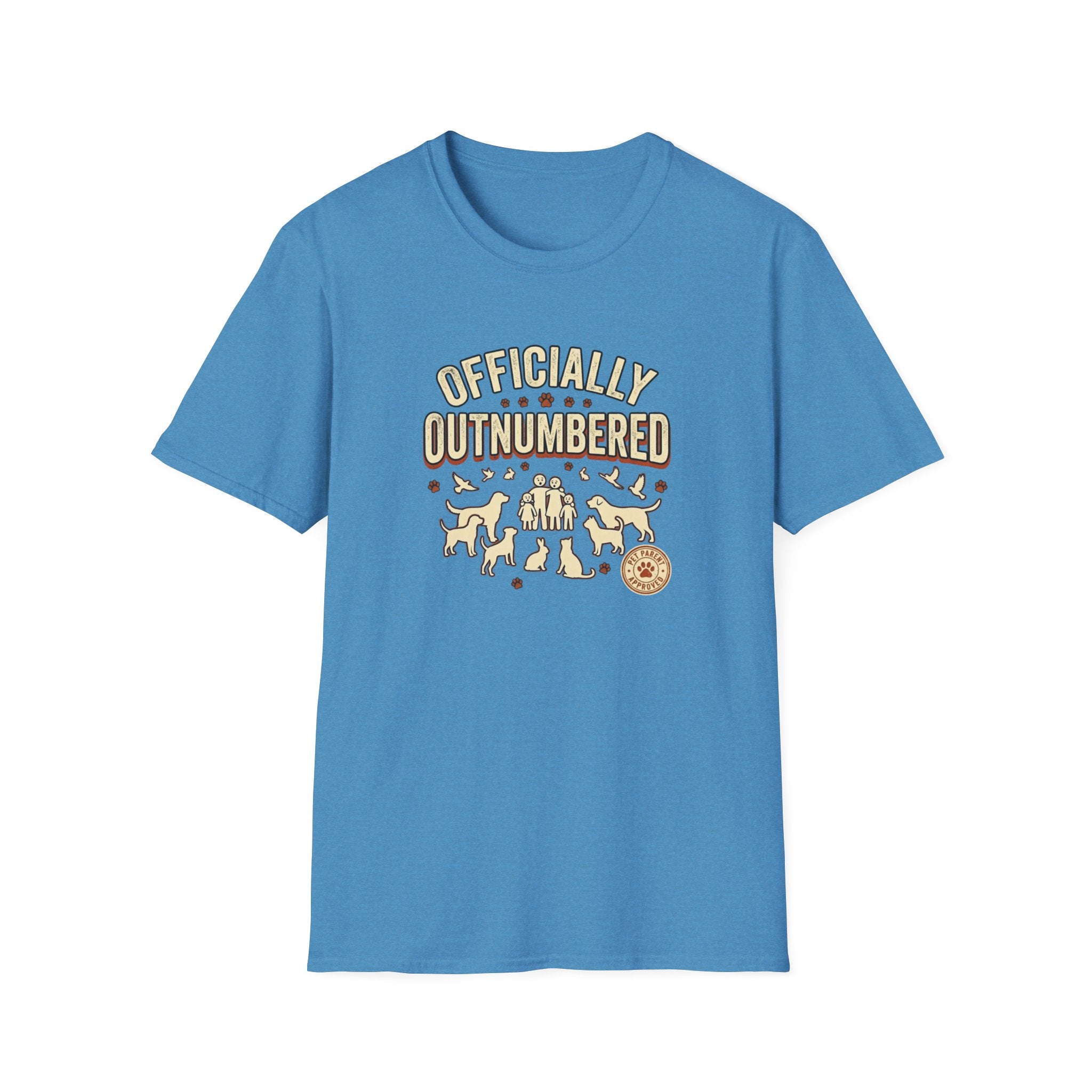 Officially Outnumbered T-Shirt — Funny Family & Pet Graphic Tee