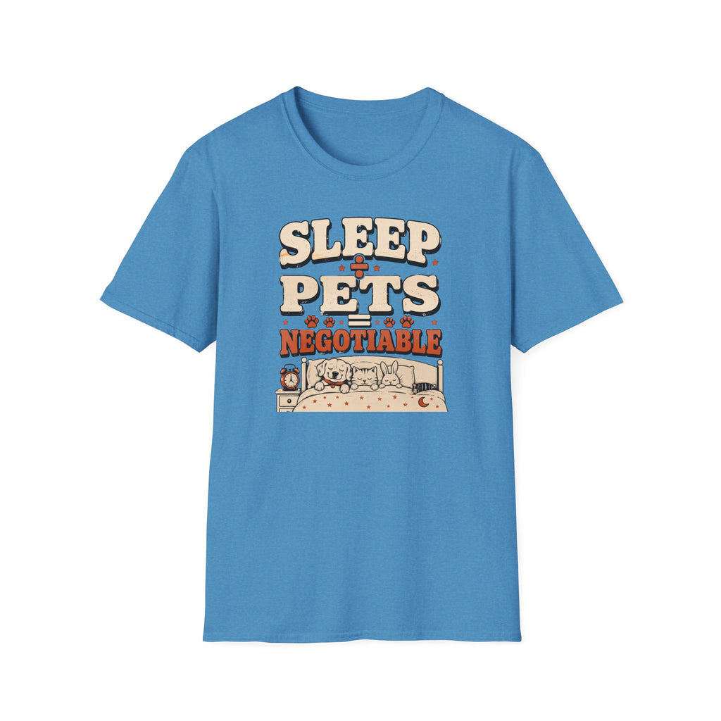 “Sleep Divided By Pets Equals Negotiable” Vintage Retro Pet Lover Tee