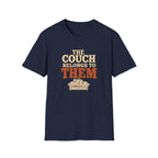 "The Couch Belongs to Them" Retro Graphic Tee