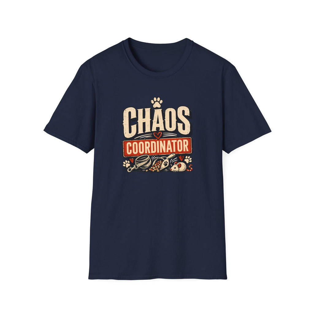 Chaos Coordinator T-Shirt — Funny Pet Mom Shirt with Paw Graphic