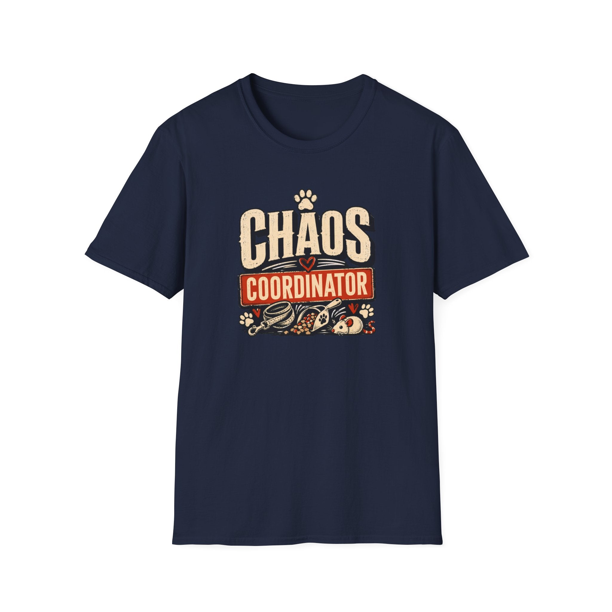 Chaos Coordinator T-Shirt — Funny Pet Mom Shirt with Paw Graphic