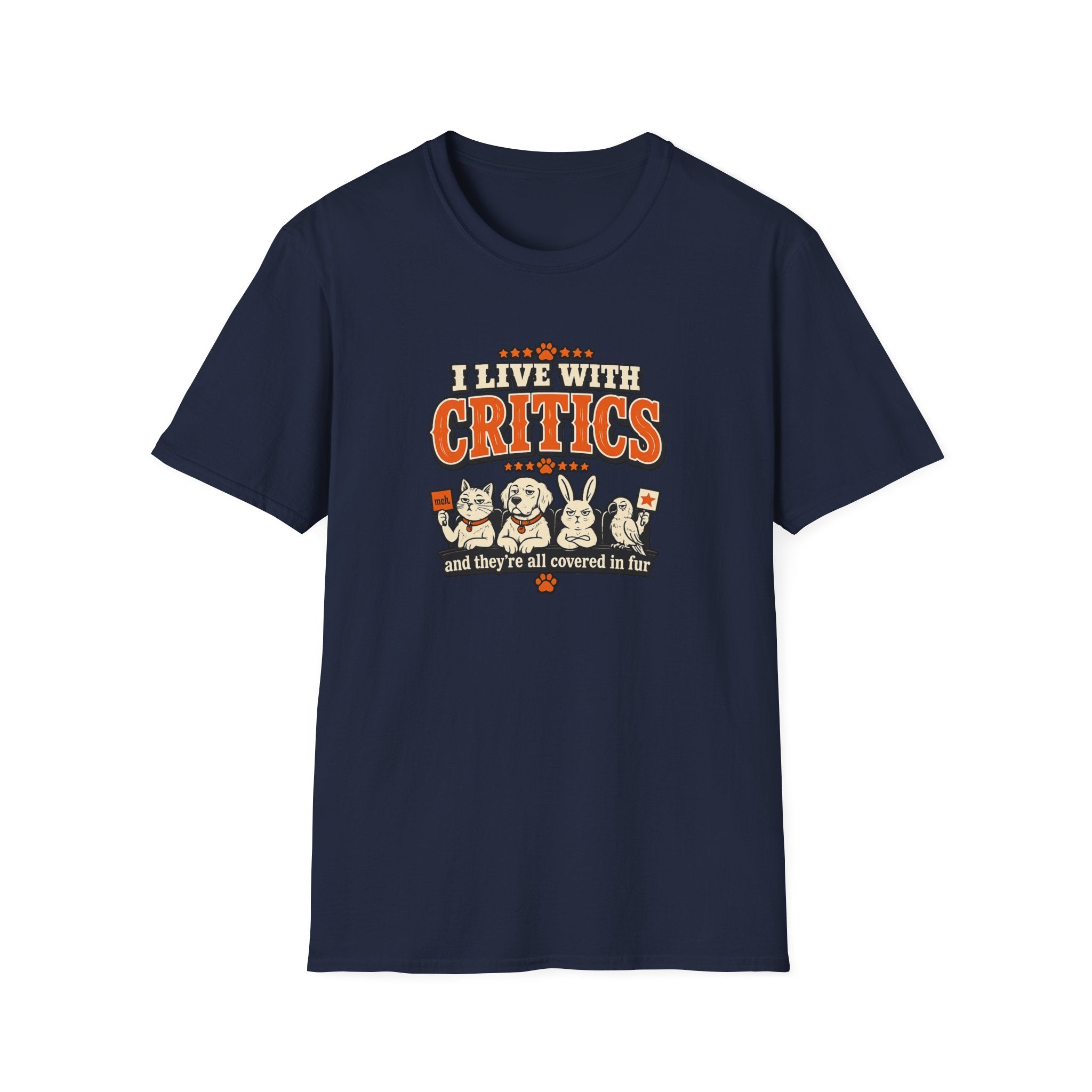 I Live With Critics Cute Pet Parents Tee