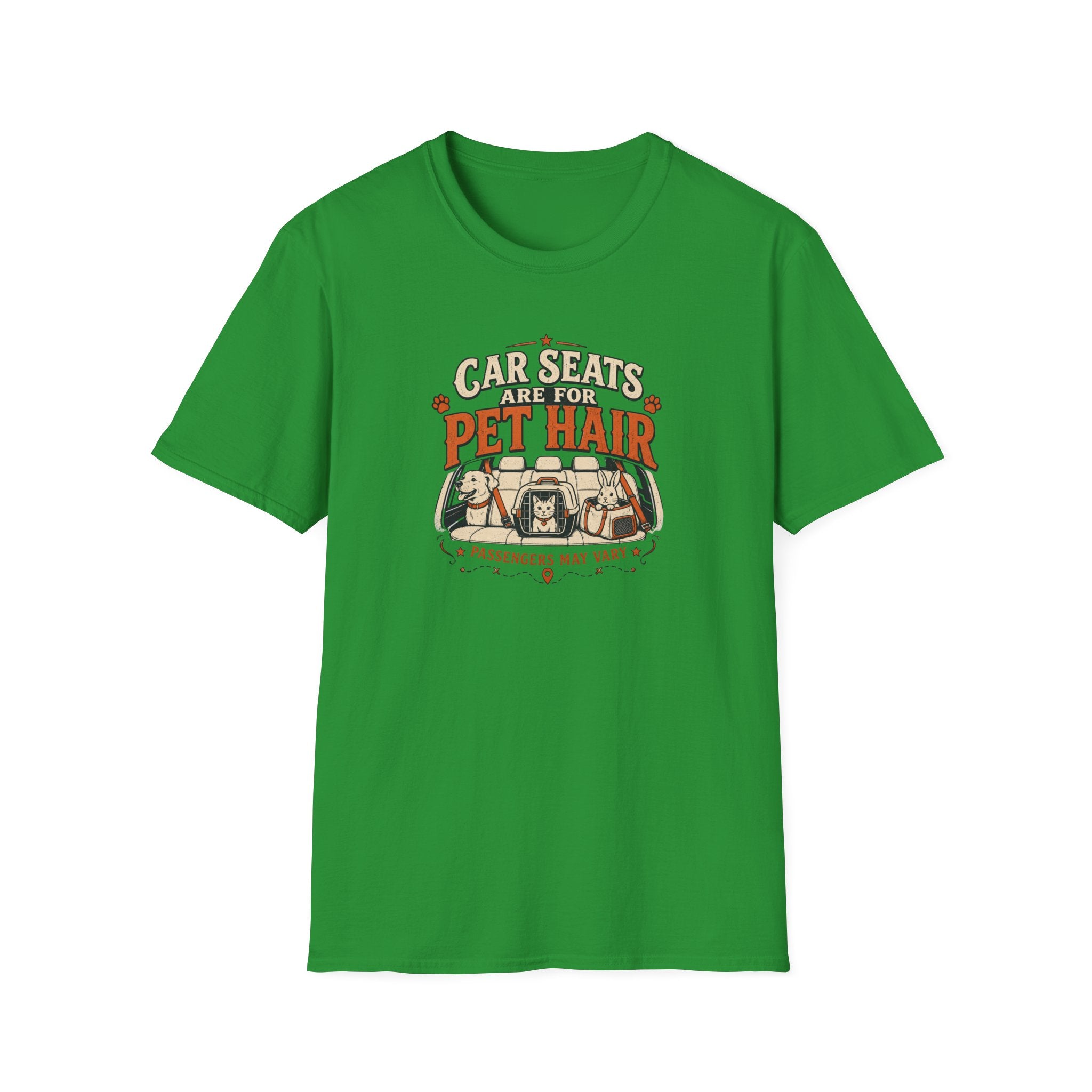 "Car Seats Are For Pet Hair" Graphic Tee for Dog & Cat Lovers
