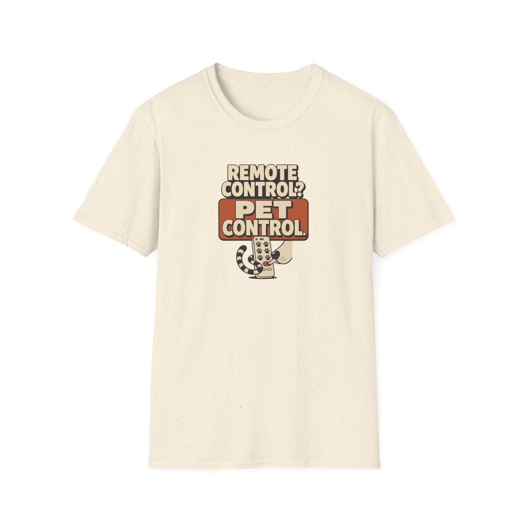 Pet Control T‑Shirt — "Remote Control? Pet Control." Retro Graphic Tee for Pet Lovers