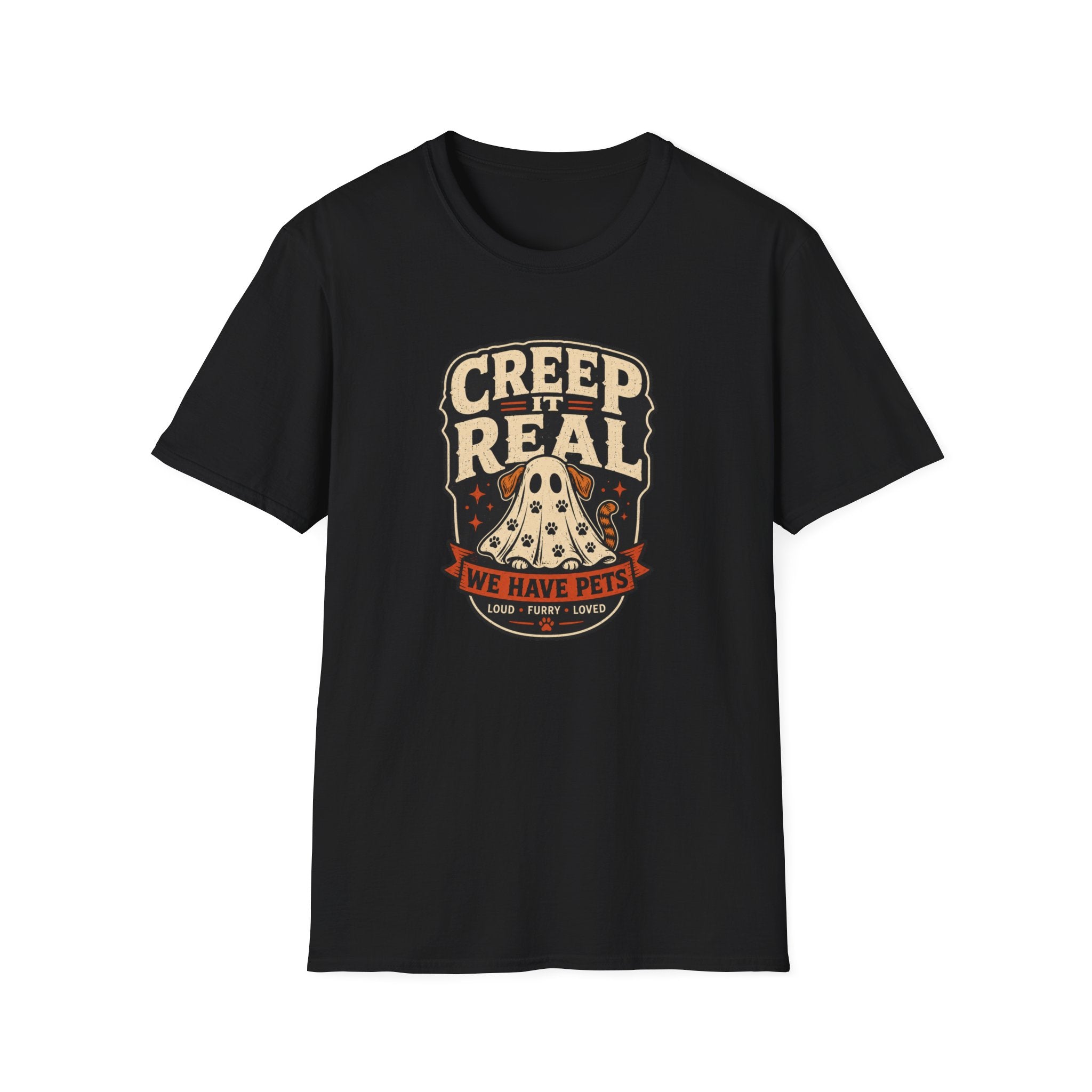Creep It Real — Retro Multi-Pet Ghost Halloween Tee