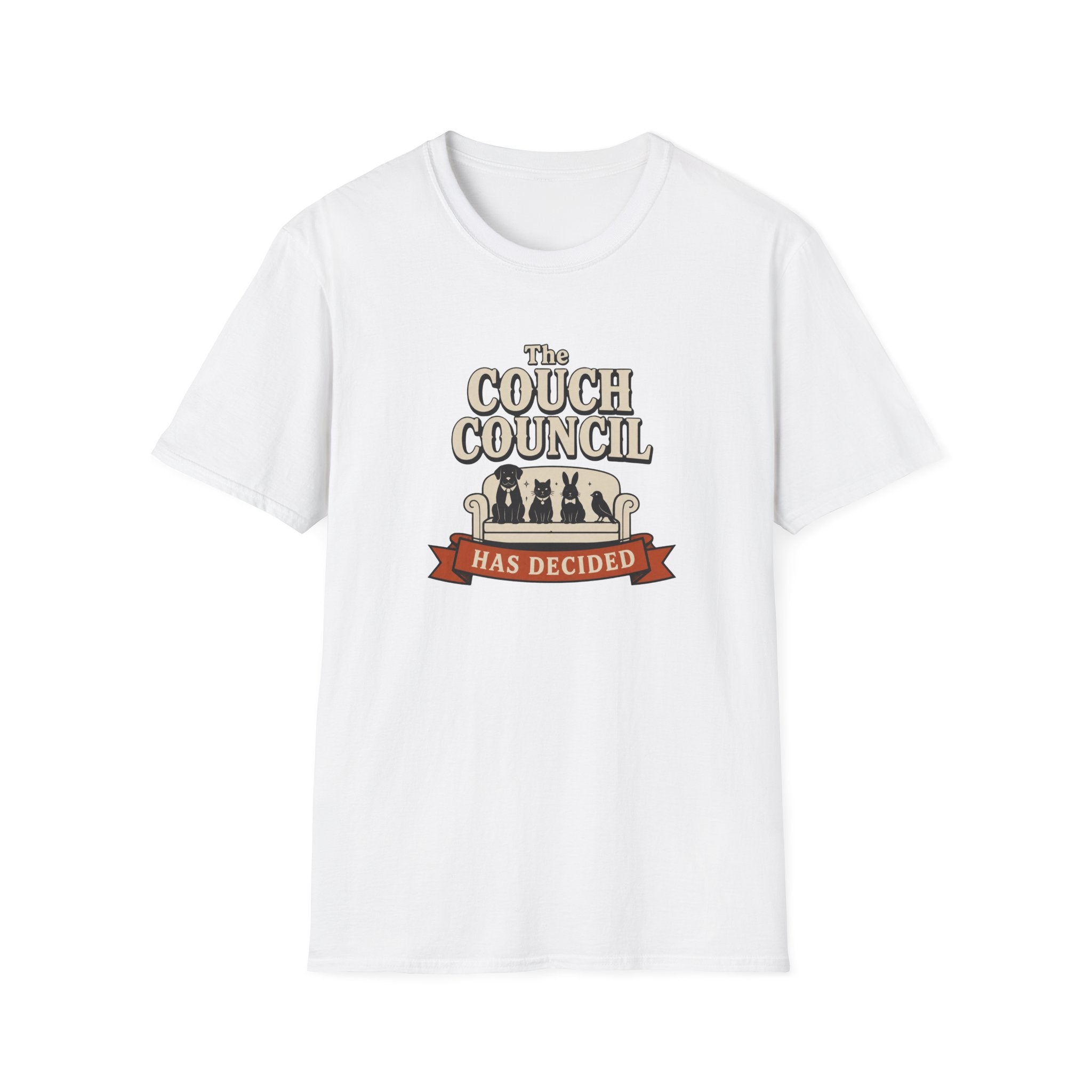 'The Couch Council Has Decided' Funny Pet Lounge Tee