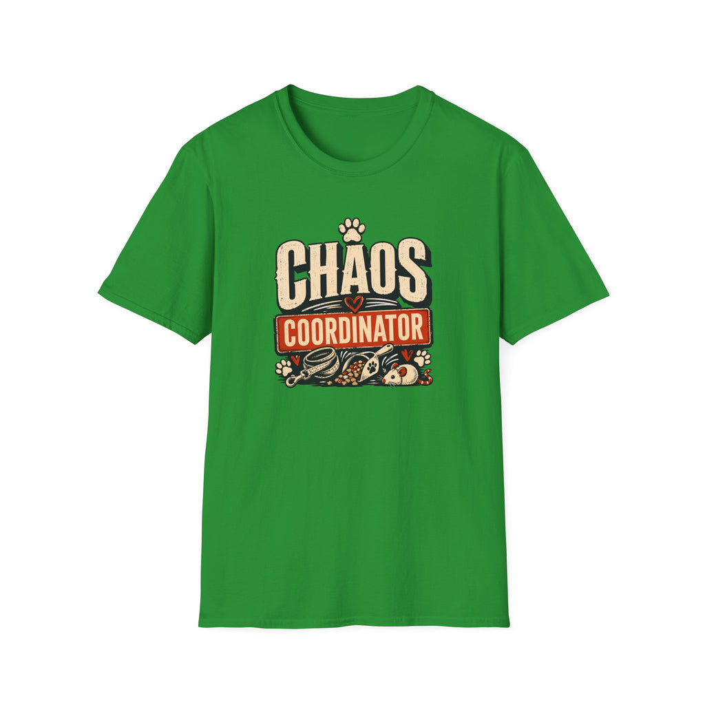 Chaos Coordinator T-Shirt — Funny Pet Mom Shirt with Paw Graphic