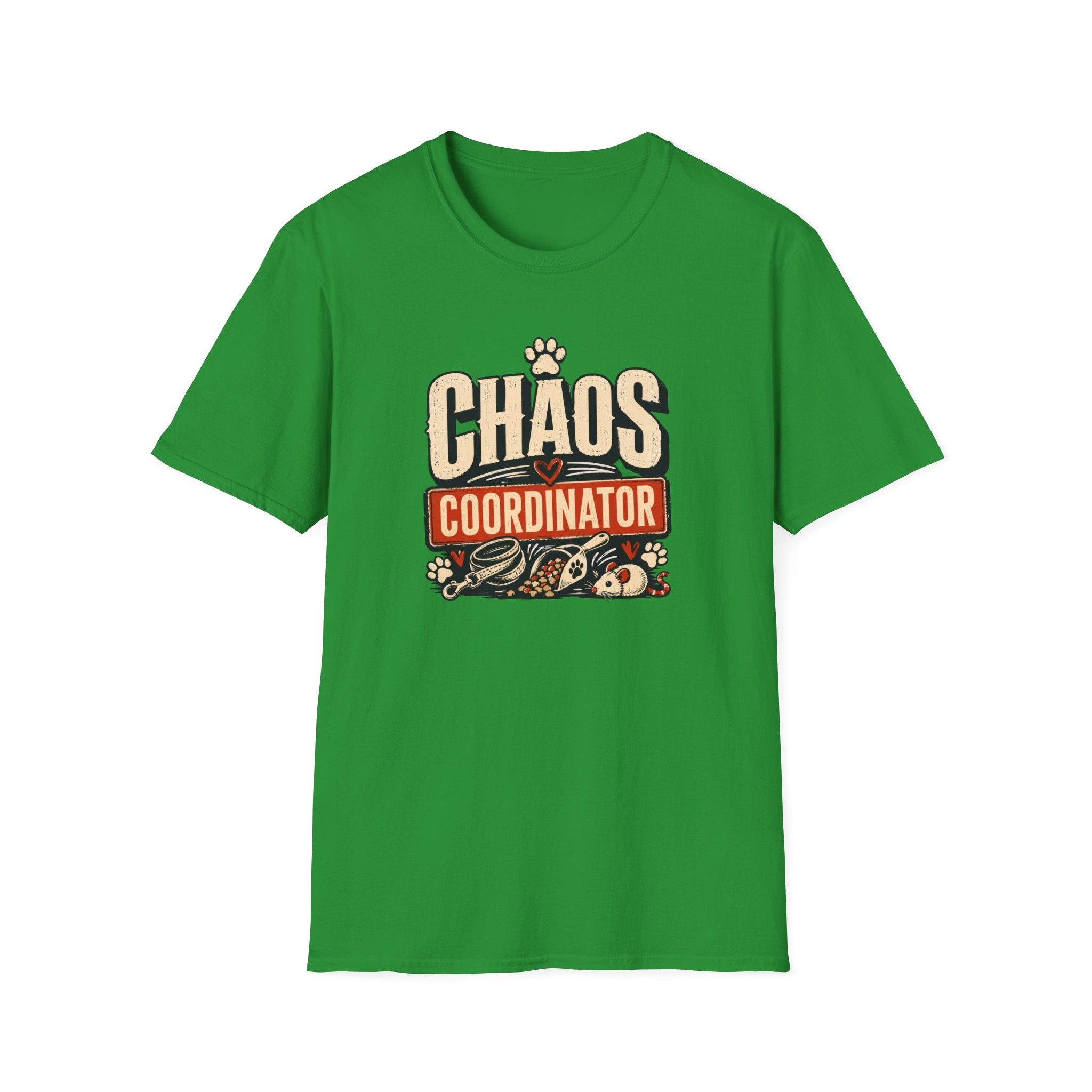 Chaos Coordinator T-Shirt — Funny Pet Mom Shirt with Paw Graphic