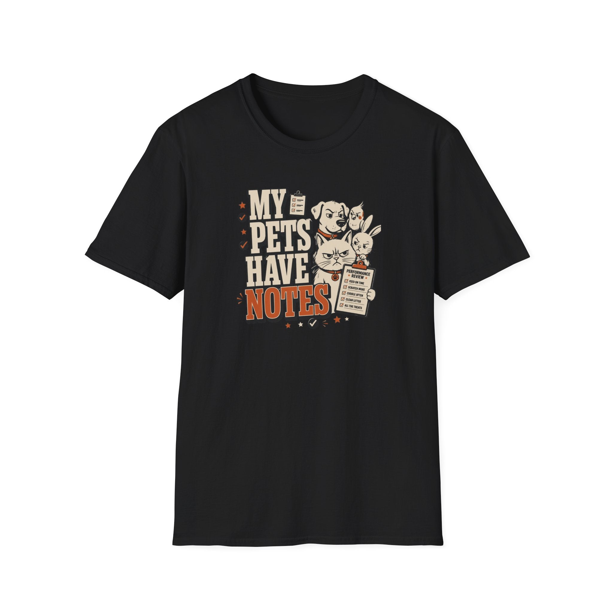 "My Pets Have Notes" Cute Vintage Pet Lover Graphic Tee