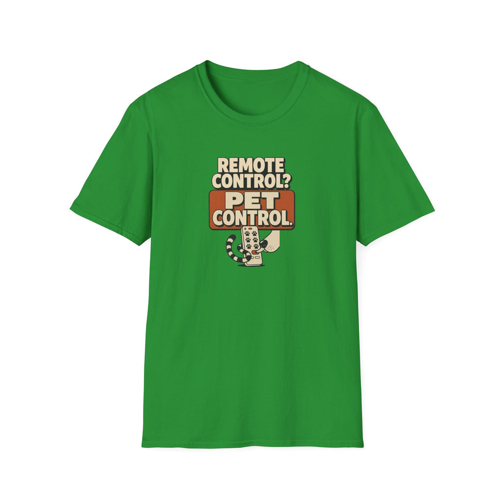 Pet Control T‑Shirt — "Remote Control? Pet Control." Retro Graphic Tee for Pet Lovers