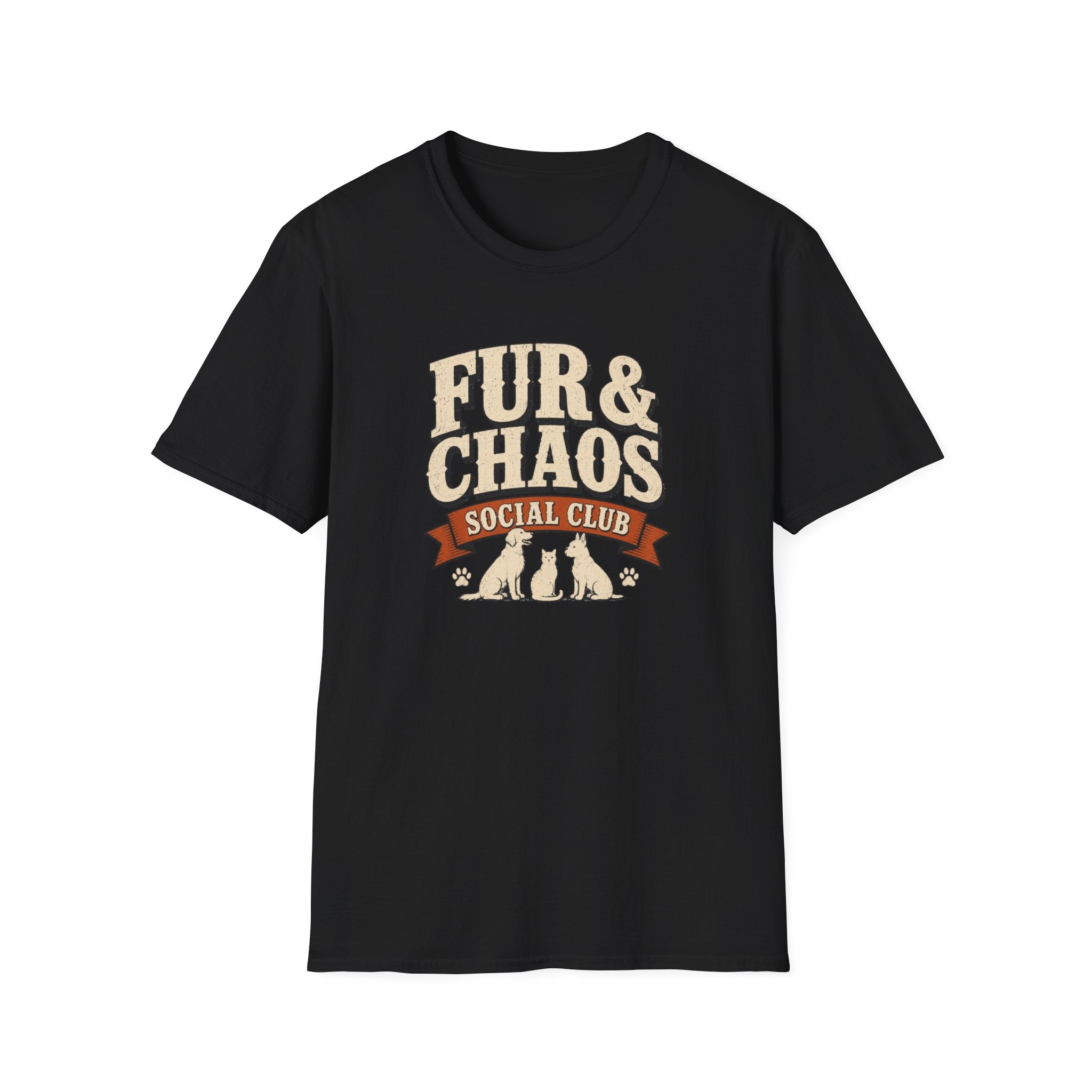 Fur & Chaos Social Club T-Shirt — Funny Pet Lover Tee