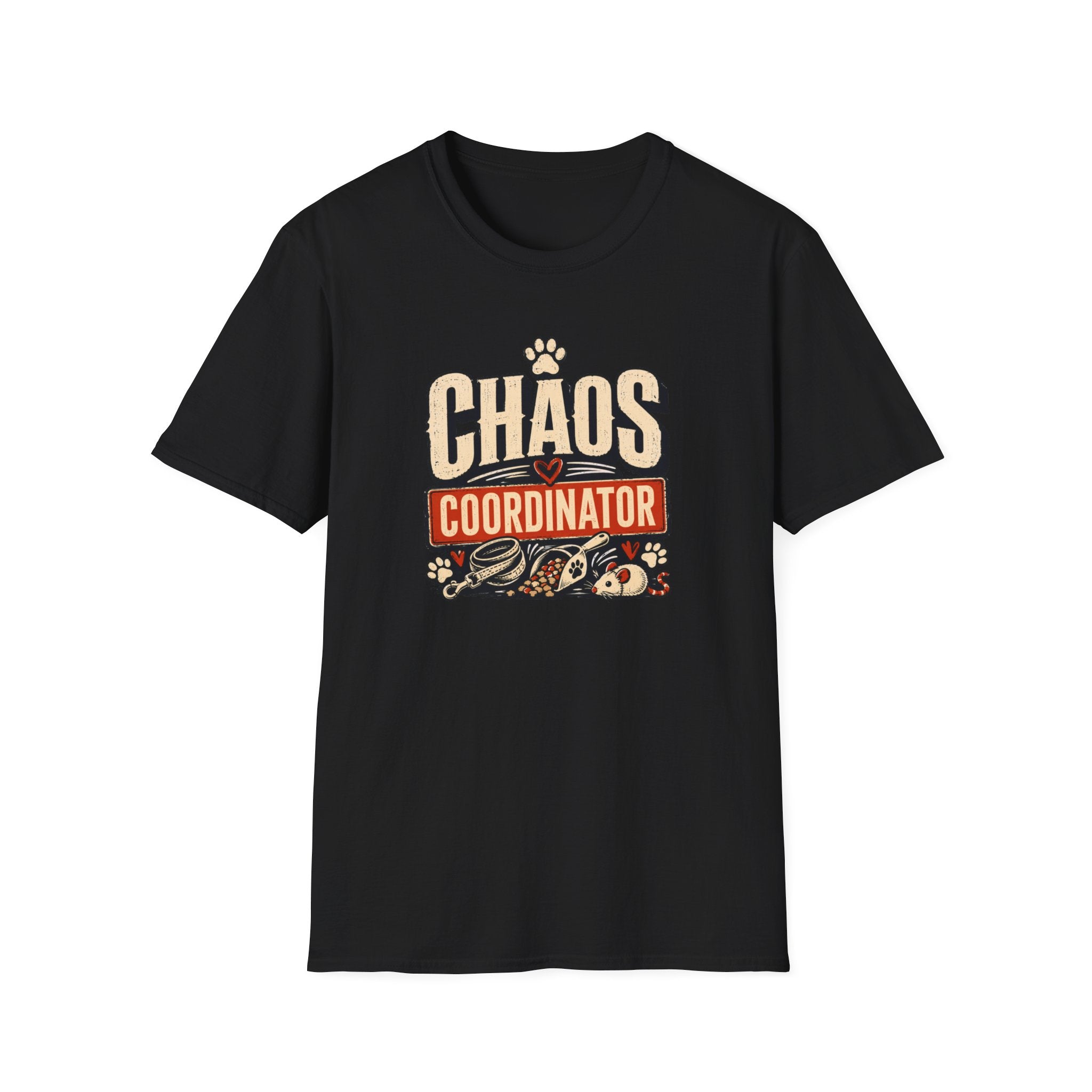 Chaos Coordinator T-Shirt — Funny Pet Mom Shirt with Paw Graphic