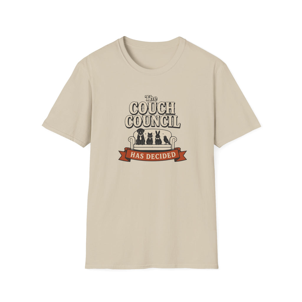 'The Couch Council Has Decided' Funny Pet Lounge Tee
