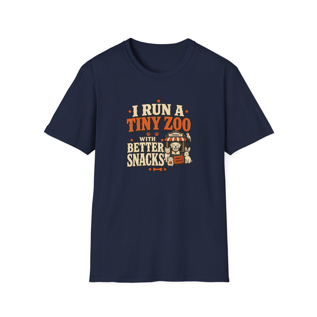 “I Run a Tiny Zoo With Better Snacks” Cute Animal Graphic Tee