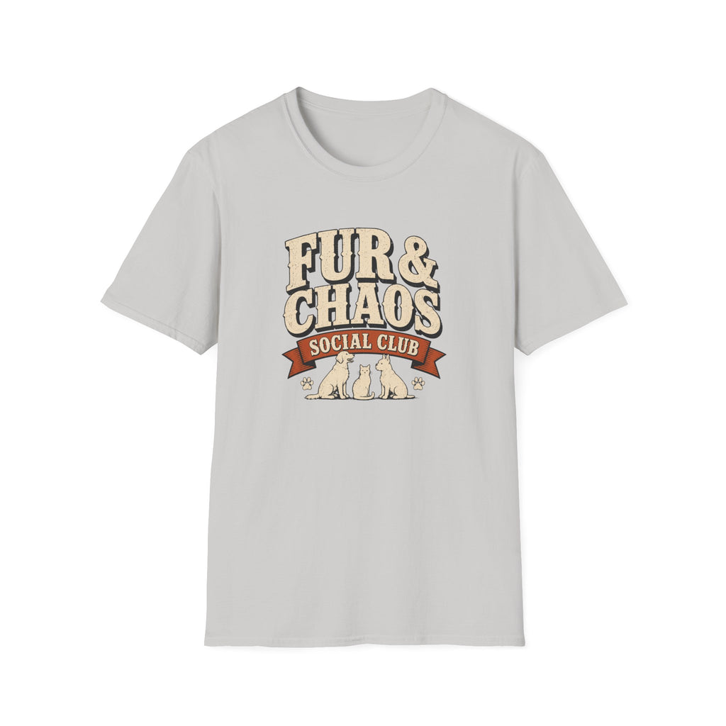 Fur & Chaos Social Club T-Shirt — Funny Pet Lover Tee